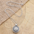 Rainbow moonstone locket necklace, 'Secret Stone' - Rainbow Moonstone and Sterling Silver Locket Necklace (image 2b) thumbail