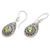 Peridot dangle earrings, 'Ancient Door' - Sterling Silver and Peridot Dangle Earrings