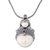 Garnet and rainbow moonstone pendant necklace, 'Mother Moon' - Garnet and Rainbow Moonstone Pendant Necklace (image 2c) thumbail