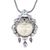 Multi-gemstone pendant necklace, 'Beautiful Moon' - Multi-Gemstone Pendant Necklace From Indonesia (image 2c) thumbail