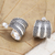Sterling silver half-hoop earrings, 'Silver Spring' - Sterling Silver Handmade Balinese Small Half-Hoop Earrings (image 2b) thumbail