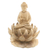 Hibiscus wood sculpture, 'Lord Buddha and Lotus' - Hand Carved Hibiscus Wood Buddha Sculpture thumbail