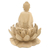Hibiscus wood sculpture, 'Lord Buddha and Lotus' - Hand Carved Hibiscus Wood Buddha Sculpture (image 2e) thumbail