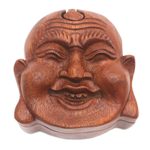 Wood puzzle box, 'Buddha's Secret' - Buddha-Themed Suar Wood Puzzle Box