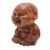 Wood sculpture, 'Smiling Baby Buddha' - Hand Carved Suar Wood Buddha Sculpture (image 2c) thumbail