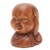 Wood sculpture, 'Gleeful Buddha' - Hand Crafted Suar Wood Buddha Sculpture (image 2b) thumbail