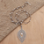 Cultured pearl pendant necklace, 'Miana Leaves' - Sterling Silver and Cultured Pearl Pendant Necklace (image 2b) thumbail