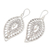 Cultured pearl dangle earrings, 'Miana Leaves' - Sterling Silver and Cultured Pearl Dangle Earrings (image 2c) thumbail