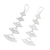 Sterling silver dangle earrings, 'Hand Fan' - Hand Crafted Sterling Silver Dangle Earrings (image 2b) thumbail