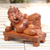 Wood sculpture, 'Reclining Ganesha' - Suar and Crocodile Wood Ganesha Sculpture