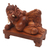 Escultura de madera - Escultura Ganesha en Madera de Suar y Cocodrilo