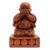 Wood sculpture, 'Say No Evil' - Hand Carved Suar Wood Buddha Sculpture thumbail