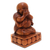 Wood sculpture, 'Say No Evil' - Hand Carved Suar Wood Buddha Sculpture