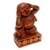 Wood sculpture, 'Hear No Evil' - Hand Made Suar Wood Buddha Sculpture (image 2b) thumbail