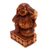 Wood sculpture, 'Hear No Evil' - Hand Made Suar Wood Buddha Sculpture (image 2c) thumbail