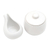 Ceramic cream and sugar set, 'Coffee Time in White' (pair) - White Ceramic Cream and Sugar Set (Pair) (image 2a) thumbail