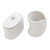 Keramik-Sahne- und Zuckerset, (Paar) - Weißes Keramik-Gewürzset mit Sahne und Zucker (Paar)