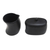 Ceramic cream and sugar set, 'Sweet Morning in Black' (pair) - Black Ceramic Creamer and Sugar BowlSet (Pair) (image 2c) thumbail