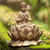 Wood sculpture, 'Buddha of Kindness' - Artisan Crafted Hibiscus Wood Buddha Sculpture (image 2) thumbail
