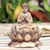 Wood sculpture, 'Buddha of Kindness' - Artisan Crafted Hibiscus Wood Buddha Sculpture (image 2b) thumbail