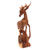 Wood sculpture, 'Rearing Deer' - Hand Carved Suar Wood Deer Sculpture (image 2c) thumbail