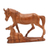 Wood sculpture, 'Unbridled' - Hand Carved Suar Wood Horse Sculpture thumbail