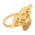 Gold-plated wrap ring, 'Life is a Gift' - Gold-Plated Brass Wrap Ring