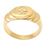 Gold-plated cubic zirconia cocktail ring, 'Oval Cross' - Gold-Plated Cubic Zirconia Cocktail Ring