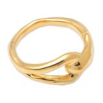 Gold-plated cocktail ring, 'Locked Loop' - Hand Made Gold-Plated Cocktail Ring