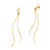 Gold-plated brass drop earrings, 'New Rice' - Hand Crafted Gold-Plated Brass Drop Earrings