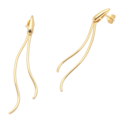 Ohrhänger aus vergoldetem Messing - Handgefertigte Ohrhänger aus vergoldetem Messing
