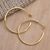 Gold-plated half-hoop earrings, 'Almost There' - Gold-Plated Brass Half-Hoop Earrings