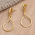 Gold-plated dangle earrings, 'Bring My Love' - Gold-Plated Brass Dangle Earrings