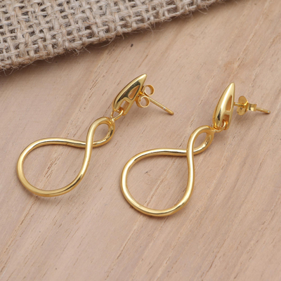 Vergoldete Ohrhänger – Ohrhänger aus vergoldetem Messing