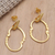 Gold-plated dangle earrings, 'Mango Babies' - Gold-Plated Balinese Dangle Earrings