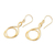 Gold-plated dangle earrings, 'Life Path' - Handmade Gold-Plated Brass Dangle Earrings (image 2b) thumbail