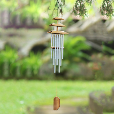 carillón de viento de bambú - Carillón de viento de bambú hecho a mano artesanalmente