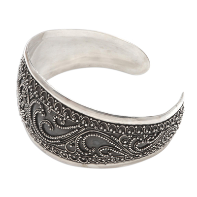 Brazalete de plata esterlina - Brazalete de plata esterlina hecho a mano de Bali