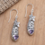 Amethyst and blue topaz dangle earrings, 'Butterfly Wish' - Amethyst and Blue Topaz Butterfly Earrings (image 2b) thumbail