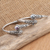 Blue topaz and amethyst cuff bracelet, 'Dragonfly in the Field' - Amethyst and Blue Topaz Cuff Bracelet (image 2) thumbail
