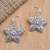 Gemstone dangle earrings, 'Cypress Flowers' - Gemstone Flower-Shaped Earrings (image 2b) thumbail