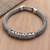 Sterling silver braided bracelet, 'Ancient Beast' - Sterling Silver Braided Naga Chain Bracelet (image 2b) thumbail