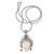 Multi-gemstone pendant necklace, 'Sleeping Royal in Red' - Garnet and Citrine Pendant Necklace thumbail