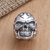 Men's sterling silver cocktail ring, 'Spooky Skull' - Men's Sterling Silver Skull Cocktail Ring
