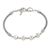 Sterling silver pendant bracelet, 'Loyal One' - Sterling Silver Heart-Motif Bracelet (image 2a) thumbail