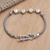 Sterling silver pendant bracelet, 'Loyal One' - Sterling Silver Heart-Motif Bracelet (image 2b) thumbail