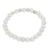 Quartz beaded stretch bracelet, 'Sacred Love' - Quartz and Sterling Silver Beaded Stretch Bracelet