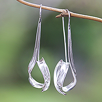 Featured review for Sterling silver drop earrings, Love Loops