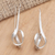 Sterling silver drop earrings, 'Love Loops' - Hand Made Sterling Silver Drop Earrings (image 2b) thumbail