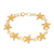 Gold-plated filigree bracelet, 'Wish Upon' - Gold-Plated Filigree Star-Motif Bracelet